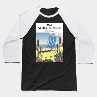 Scheveningen Netherlands beach poster Baseball T-Shirt